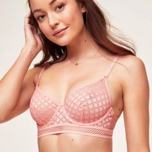 NWT - Adore Me Tatum Unlined Bra - Coral Pink Size 38C
